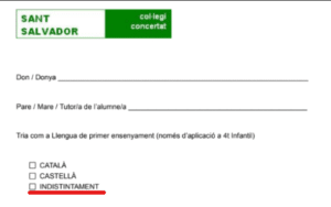 Casillas elección de lengua