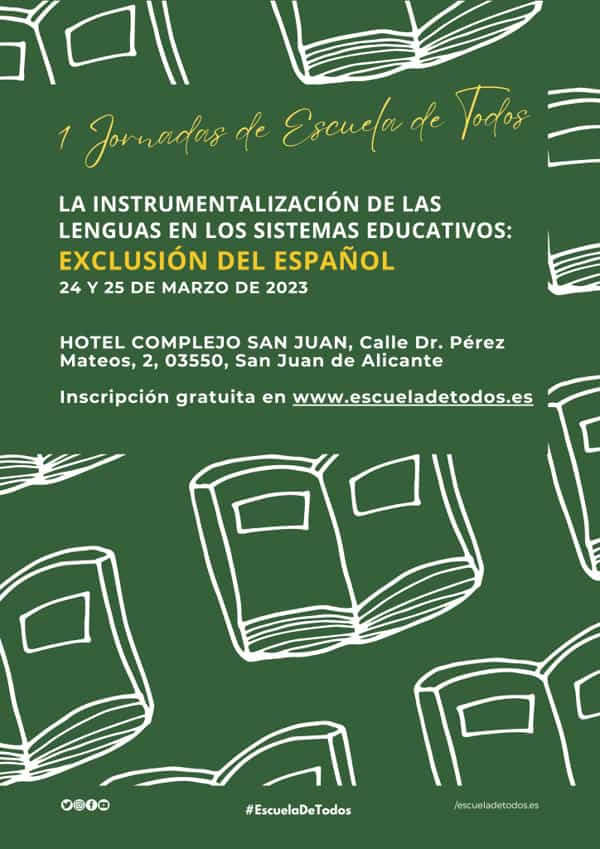 Cartel I Jornadas de Escuela de Todos en Alicante