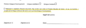 Centros baleares no mostraron casilla para elección de lengua