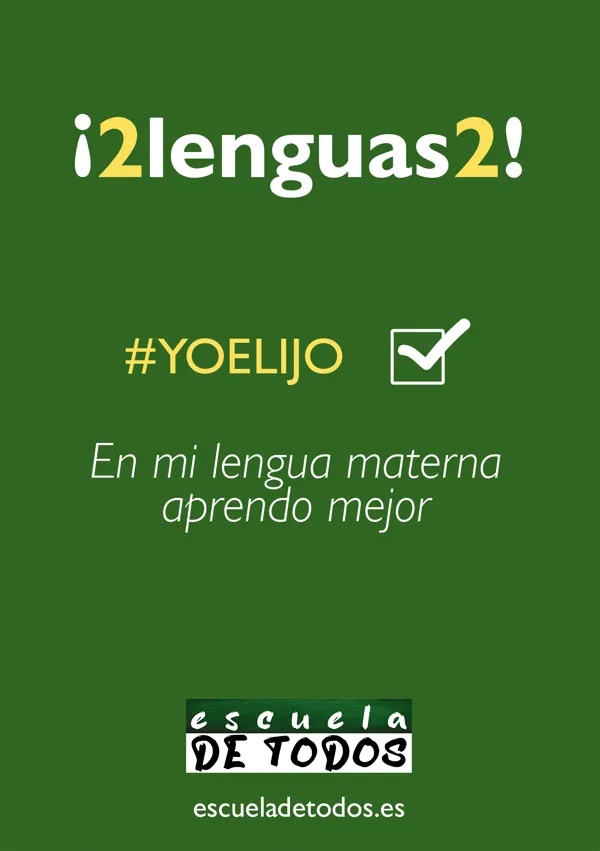 Cartel para la campaña de recogida de firmas en Baleares
